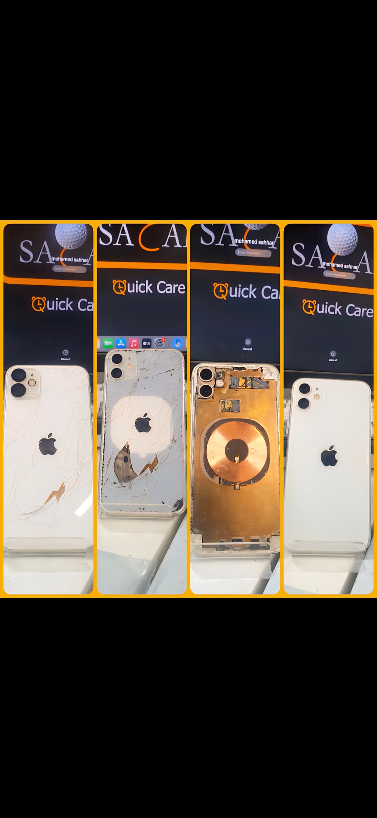 Apple Iphone 11 white back glass replacement 